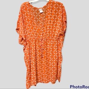 Merona brand from Target NWT swimsuit coverup. Orange and white. Size XL. 🧡☀️